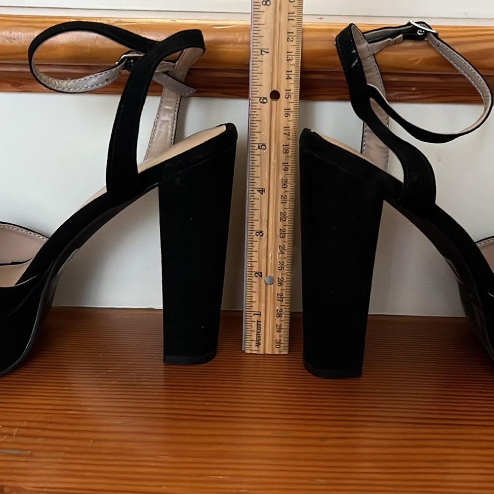 Charlotte Russe Zoe Black Platform Heels 9 - Picture 3 of 6